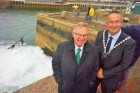 On their watch John Pollard and Nick Farrar see sluicing start at Hayle Harbour after 43 years of dereliction #hayle